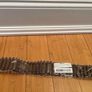 Miniature 2 1/8" H Diorama Brown Picket Fence Trains Fairy Garden Doll 35 in L